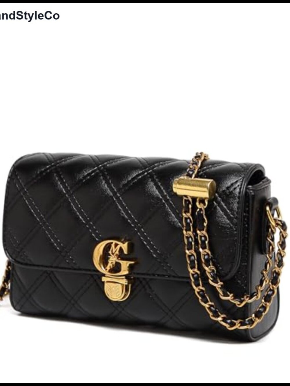 Small Quilted Crossbody Bag Gold Chain Strap Mini Top Handle Flip Wallet
